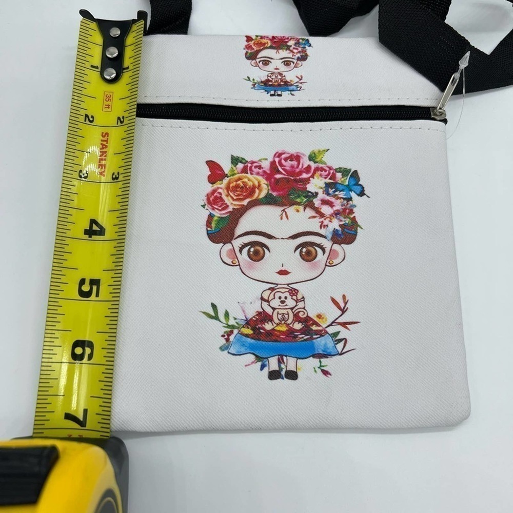 NWT PRINCESS Accessories Frida Kahlo white shoulder or crossbody bag - Picture 6 of 16